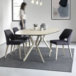 Mobitec Lena ® Chaise ajourée en tissu et pieds bois style moderne* Chaise De Salle à Manger|Chaise Salon