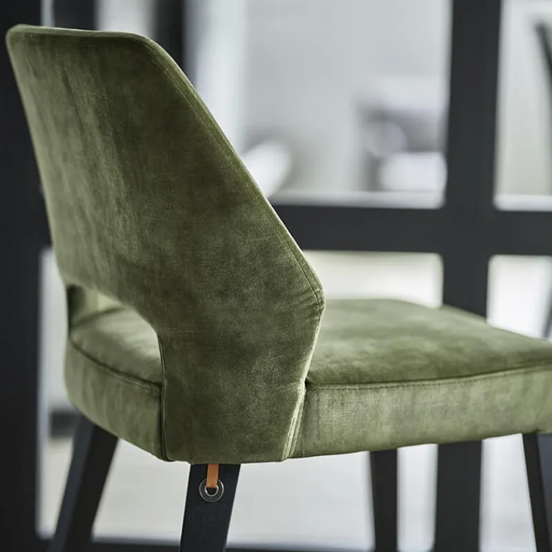 Mobitec Lena ® Chaise ajourée en tissu et pieds bois style moderne* Chaise De Salle à Manger|Chaise Salon