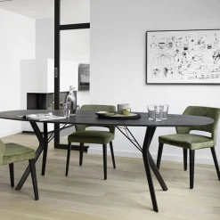 Mobitec Lena ® Chaise ajourée en tissu et pieds bois style moderne* Chaise De Salle à Manger|Chaise Salon