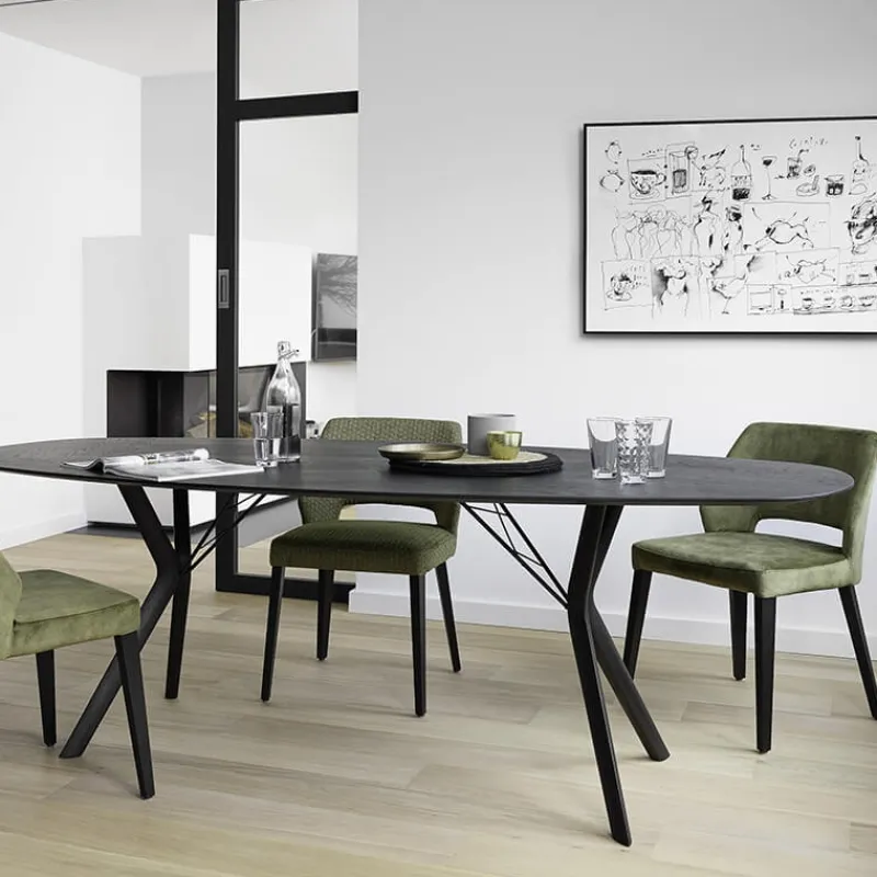 Mobitec Lena ® Chaise ajourée en tissu et pieds bois style moderne* Chaise De Salle à Manger|Chaise Salon