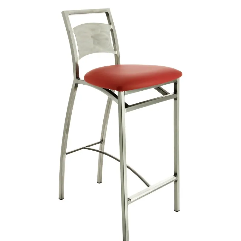 Carrier Liane ® Tabouret snack en synthétique et métal dossier motif style industriel* Tabouret Snack (assise +/- 65 Cm)|Tabouret De Bar (assise +/- 80 Cm)