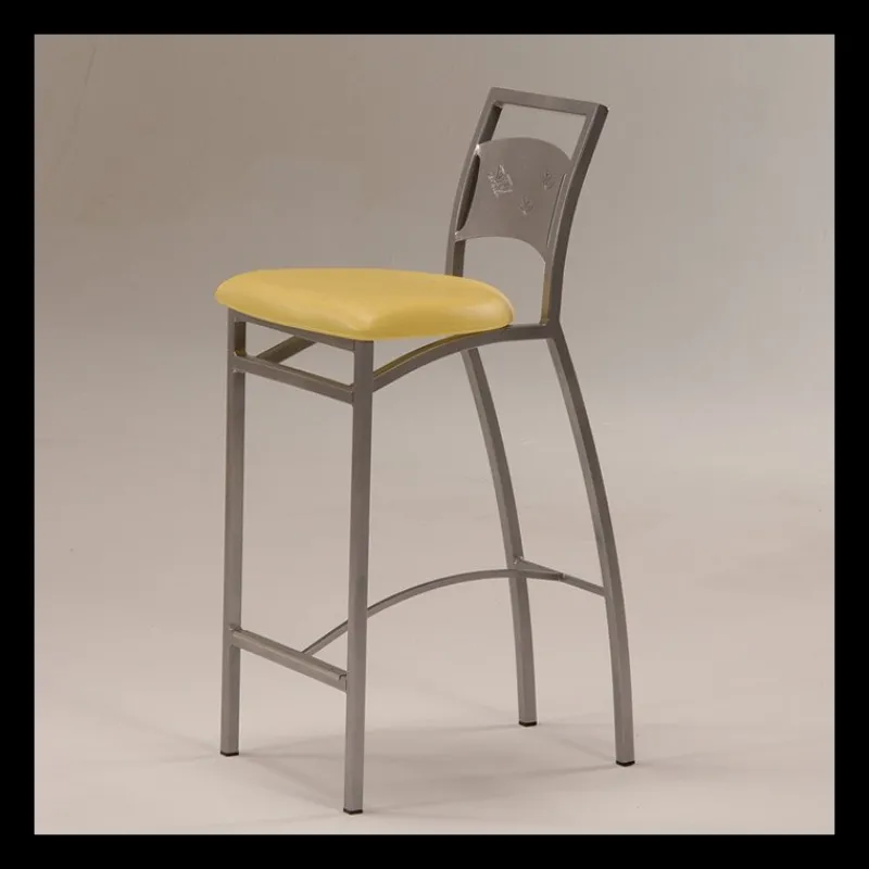 Carrier Liane ® Tabouret snack en synthétique et métal dossier motif style industriel* Tabouret Snack (assise +/- 65 Cm)|Tabouret De Bar (assise +/- 80 Cm)