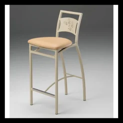 Carrier Liane ® Tabouret snack en synthétique et métal dossier motif style industriel* Tabouret Snack (assise +/- 65 Cm)|Tabouret De Bar (assise +/- 80 Cm)