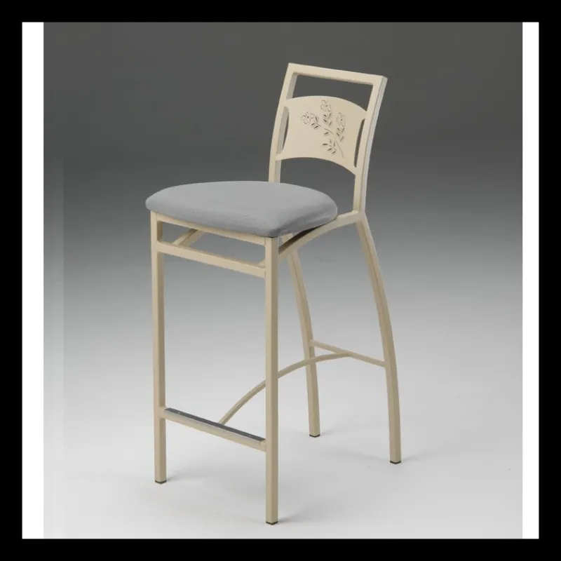 Carrier Liane ® Tabouret snack en synthétique et métal dossier motif style industriel* Tabouret Snack (assise +/- 65 Cm)|Tabouret De Bar (assise +/- 80 Cm)