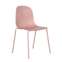 LilyChaise coque moderne empilable en polypropylène avec pieds en métal* Chaise De Cuisine|Chaise De Salle à Manger