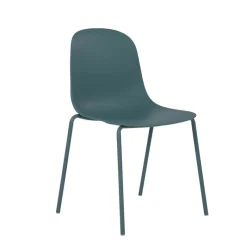LilyChaise coque moderne empilable en polypropylène avec pieds en métal* Chaise De Cuisine|Chaise De Salle à Manger