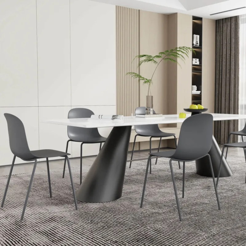 LilyChaise coque moderne empilable en polypropylène avec pieds en métal* Chaise De Cuisine|Chaise De Salle à Manger