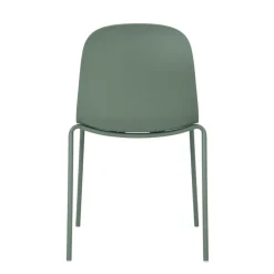 LilyChaise coque moderne empilable en polypropylène avec pieds en métal* Chaise De Cuisine|Chaise De Salle à Manger