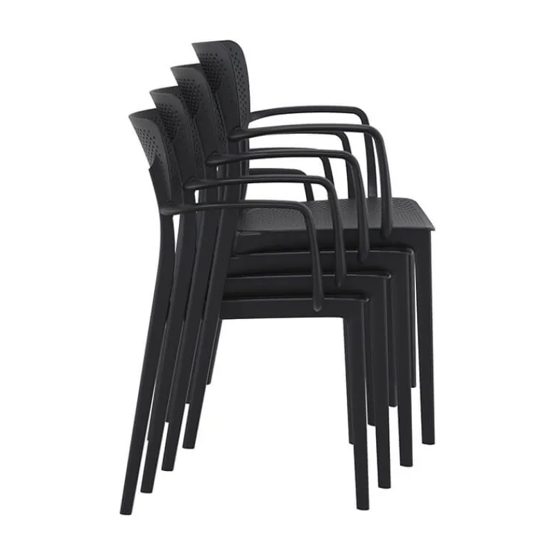 Loft Chaise de jardin micro perforée avec accoudoirs* Chaise De Jardin|Fauteuil De Jardin
