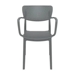Loft Chaise moderne avec accoudoirs en polypropylène micro perforé* Chaise De Cuisine|Chaise De Salle à Manger