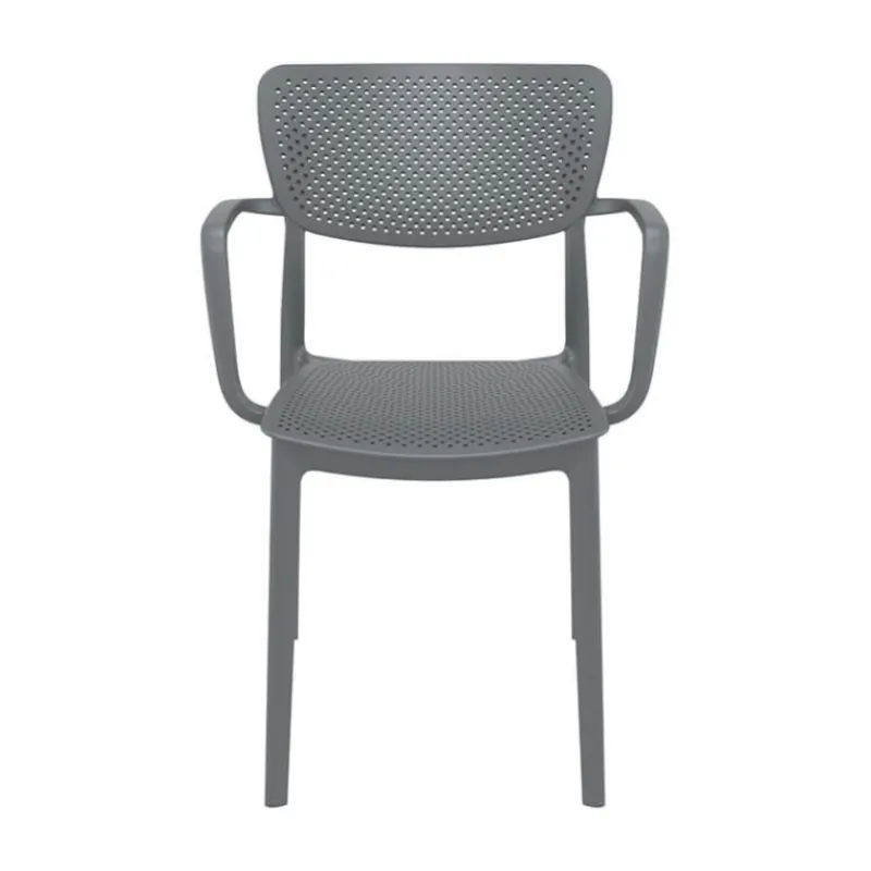 Loft Chaise moderne avec accoudoirs en polypropylène micro perforé* Chaise De Cuisine|Chaise De Salle à Manger