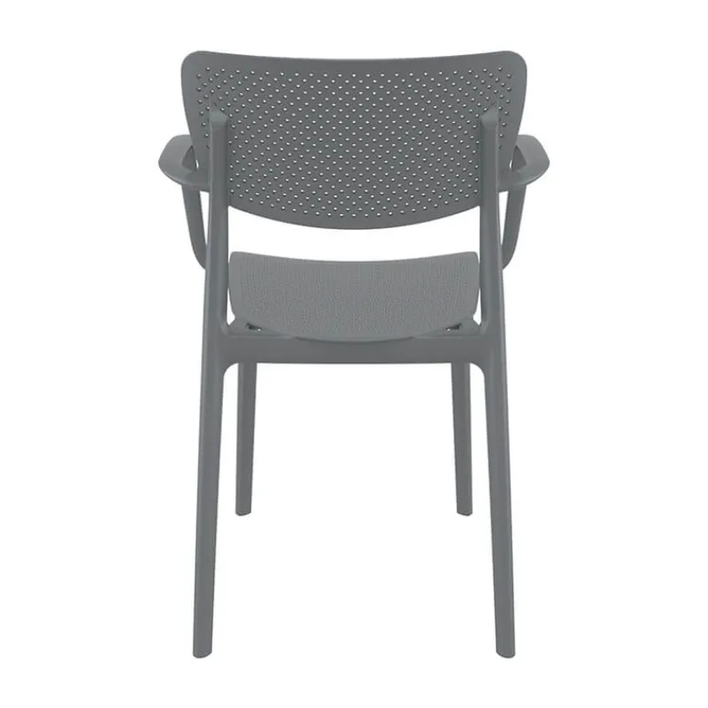 Loft Chaise moderne avec accoudoirs en polypropylène micro perforé* Chaise De Cuisine|Chaise De Salle à Manger