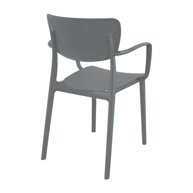 Loft Chaise moderne avec accoudoirs en polypropylène micro perforé* Chaise De Cuisine|Chaise De Salle à Manger