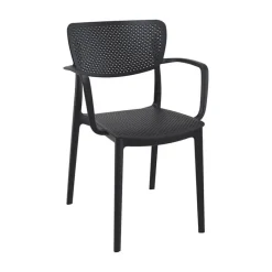 Loft Chaise moderne avec accoudoirs en polypropylène micro perforé* Chaise De Cuisine|Chaise De Salle à Manger