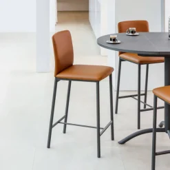 Perfecta Loft Tabouret snack contemporain en simili et métal* Tabouret Snack (assise +/- 65 Cm)|Tabouret De Bar (assise +/- 80 Cm)