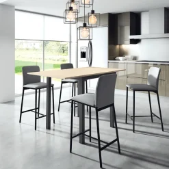 Perfecta Loft Tabouret snack contemporain en simili et métal* Tabouret Snack (assise +/- 65 Cm)|Tabouret De Bar (assise +/- 80 Cm)