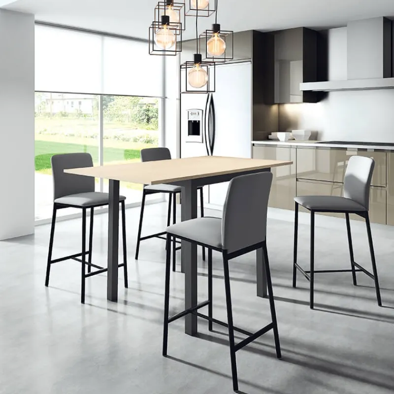 Perfecta Loft Tabouret snack contemporain en simili et métal* Tabouret Snack (assise +/- 65 Cm)|Tabouret De Bar (assise +/- 80 Cm)