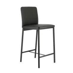 Perfecta Loft Tabouret snack contemporain en simili et métal* Tabouret Snack (assise +/- 65 Cm)|Tabouret De Bar (assise +/- 80 Cm)