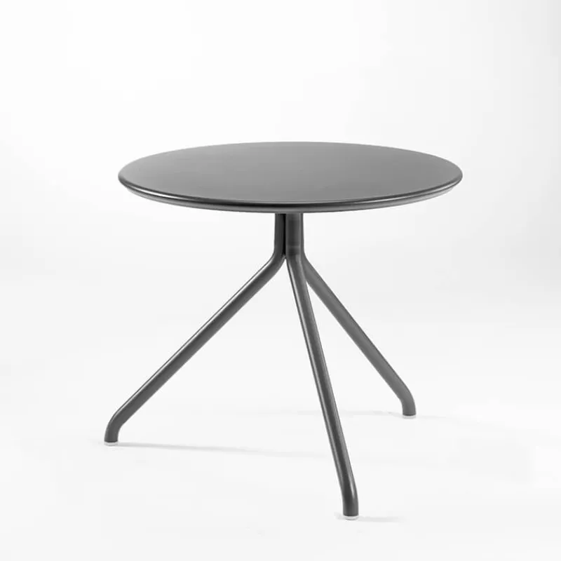 Lol Table d'appoint ronde italienne en métal et composite* Table De Salon|Table Pour Petit Espace