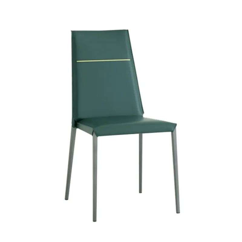 Airnova Lolas S Chaise en croûte de cuir fabrication italienne avec liseré* Chaise De Salle à Manger