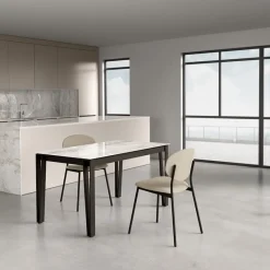 Cancio London Table design en Dekton avec pieds épingle en métal* Table De Salle à Manger