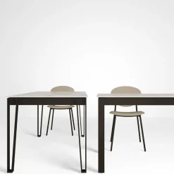 Cancio London Table design en Dekton avec pieds épingle en métal* Table De Salle à Manger