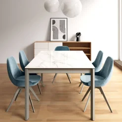 Cancio Lotus Table extensible en Dekton avec pieds en métal* Table De Salle à Manger
