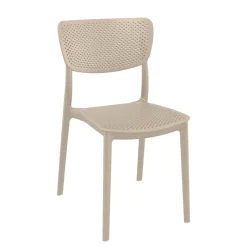 Lucy Chaise de jardin en polypropylène micro perforé* Chaise De Jardin