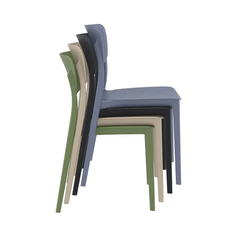 Lucy Chaise de jardin en polypropylène micro perforé* Chaise De Jardin