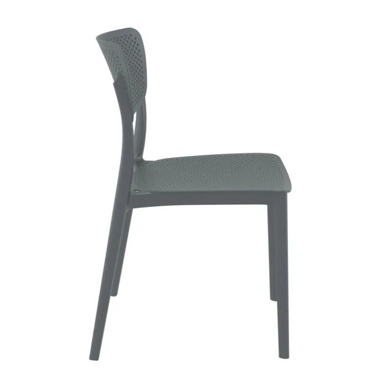 Lucy Chaise de jardin en polypropylène micro perforé* Chaise De Jardin
