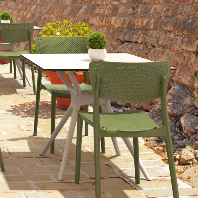 Lucy Chaise de jardin en polypropylène micro perforé* Chaise De Jardin