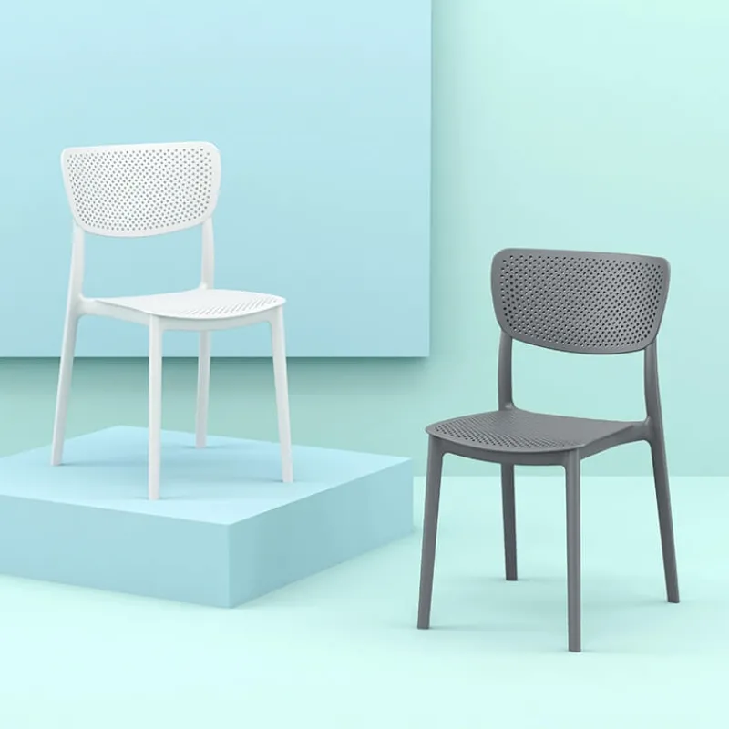Lucy Chaise moderne en polypropylène micro perforé* Chaise De Cuisine|Chaise De Salle à Manger