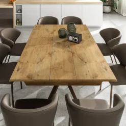Ozzio Lungo largo Table design italienne extensible avec pied mikado* Table De Salle à Manger