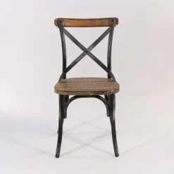 MadieChaise bistrot vintage en bois et métal noir patiné* Chaise De Cuisine