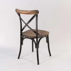 MadieChaise bistrot vintage en bois et métal noir patiné* Chaise De Cuisine