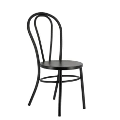 MadinaChaise bistrot vintage en métal noir* Chaise De Cuisine