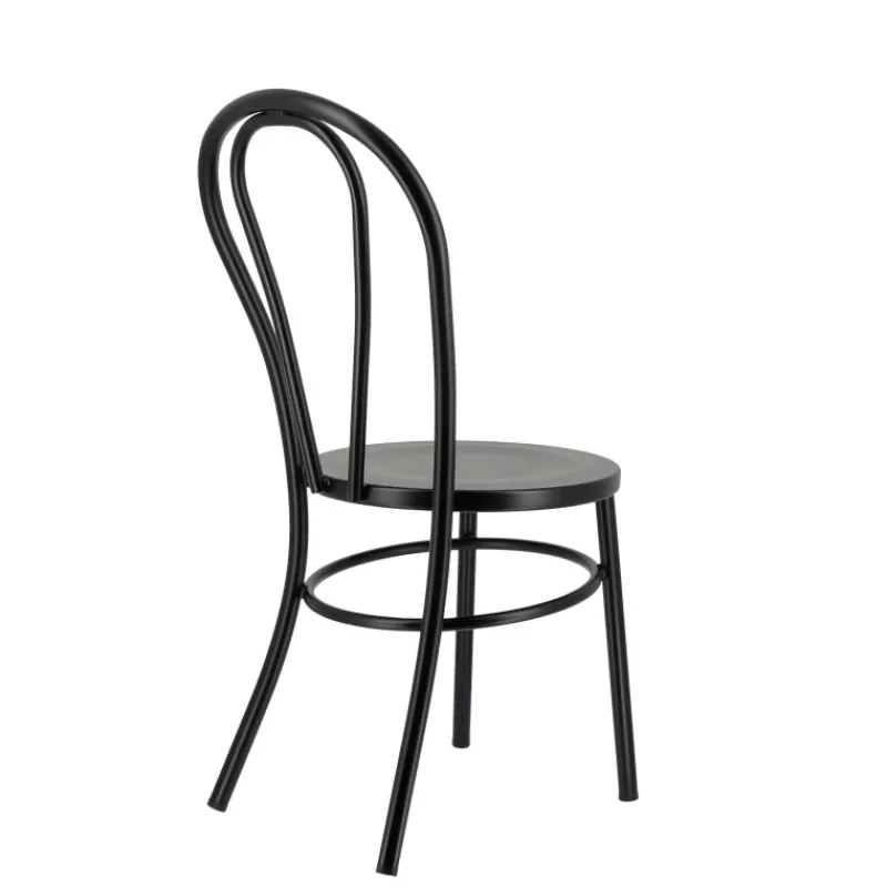 MadinaChaise bistrot vintage en métal noir* Chaise De Cuisine