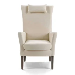 Mobitec Manhattan Uno HD ® Fauteuil dossier haut en tissu et bois* Chaise De Salle à Manger|Chaise Salon