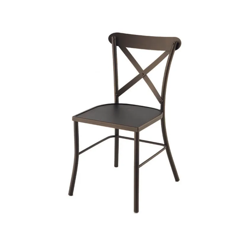 Jayso Manila Chaise style provençal en acier* Chaise De Cuisine|Chaise De Salle à Manger