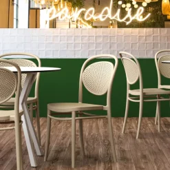 Marcel Chaise moderne empilable en polypropylène* Chaise De Cuisine|Chaise De Salle à Manger