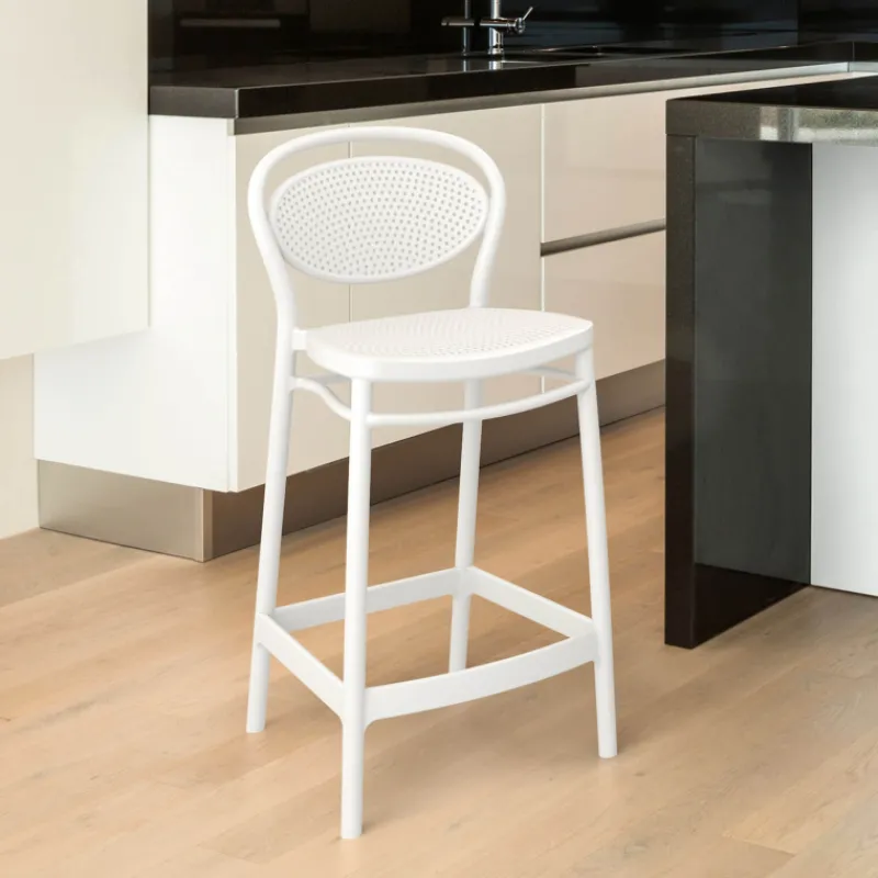 Marcel Tabouret snack moderne en polypropylène* Tabouret Snack (assise +/- 65 Cm)|Tabouret De Bar (assise +/- 80 Cm)