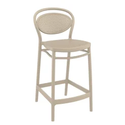 Marcel Tabouret snack moderne en polypropylène* Tabouret Snack (assise +/- 65 Cm)|Tabouret De Bar (assise +/- 80 Cm)