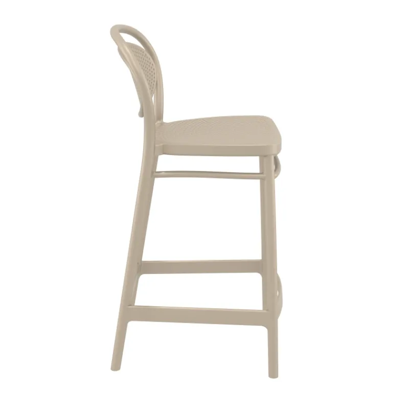 Marcel Tabouret snack moderne en polypropylène* Tabouret Snack (assise +/- 65 Cm)|Tabouret De Bar (assise +/- 80 Cm)