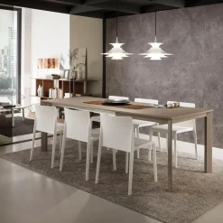La primavera Mario Super Quadrato Table carrée extensible italienne en fénix* Table De Salle à Manger