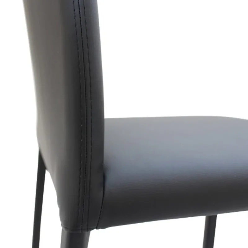 Peressini Marion H Chaise de salle à manger contemporaine en synthétique et métal* Chaise De Cuisine|Chaise De Salle à Manger