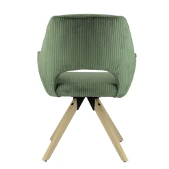 Marius Fauteuil cocooning pivotant en tissu avec pieds bois* Chaise De Salle à Manger|Chaise De Bureau