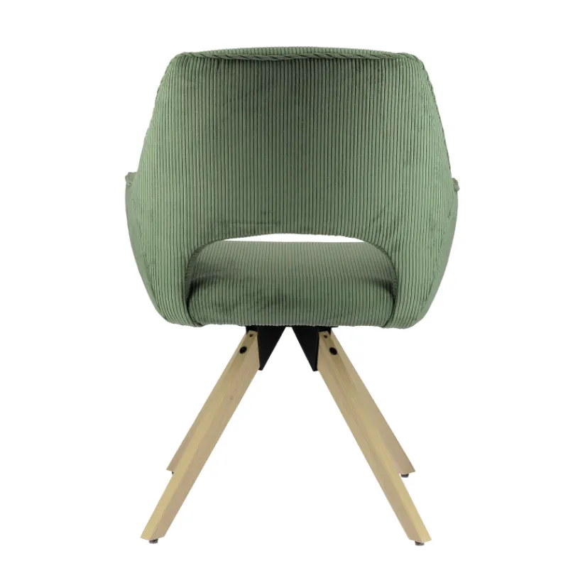 Marius Fauteuil cocooning pivotant en tissu avec pieds bois* Chaise De Salle à Manger|Chaise De Bureau