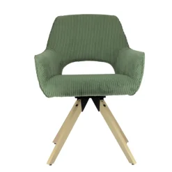 Marius Fauteuil cocooning en tissu avec pieds bois massif* Chaise De Salle à Manger|Chaise Salon