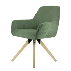 Marius Fauteuil cocooning en tissu avec pieds bois massif* Chaise De Salle à Manger|Chaise Salon