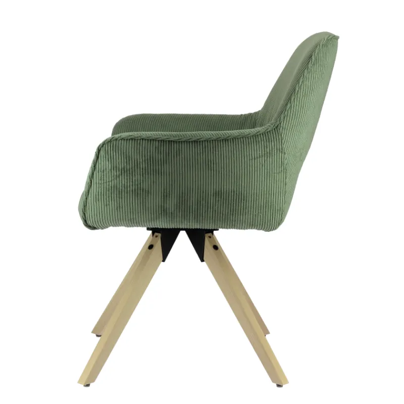 Marius Fauteuil cocooning en tissu avec pieds bois massif* Chaise De Salle à Manger|Chaise Salon